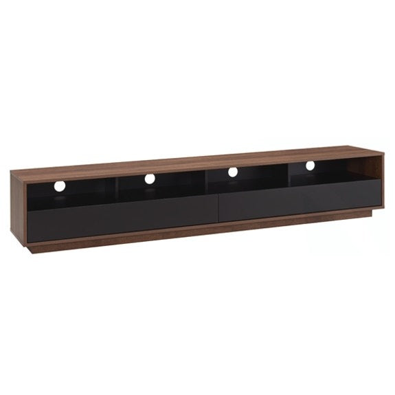 Tauris Suave 2000mm Entertainment Unit - Dark Oak/Black