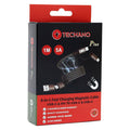 Techano Plus 4-in-1 Fast Charging Magnetic Cable - Black