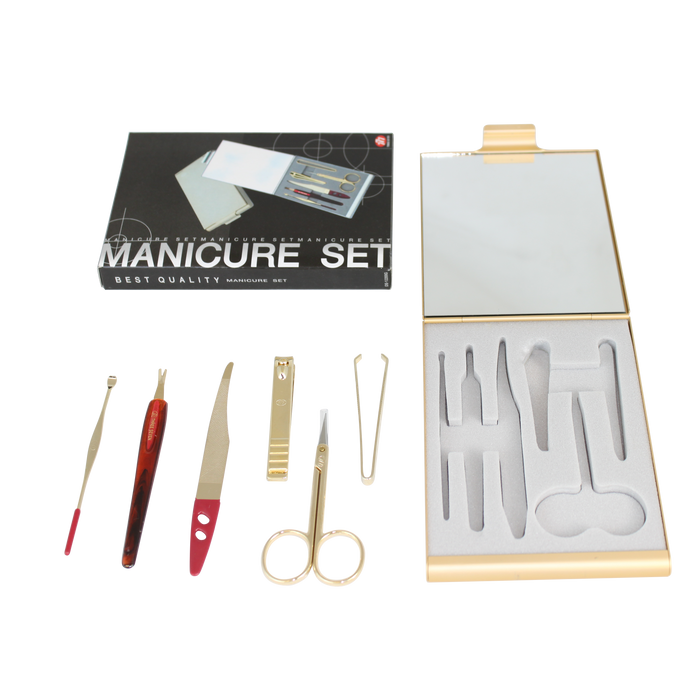 Three Seven, Nail Clipper Set gold 6pcs DS-12200G, MADE IN KOREA, Free shipping (Excluding HI, AK)