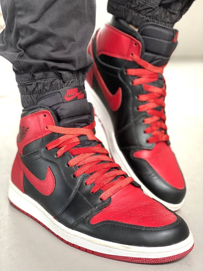 Tie Dye Flat Laces - Vintage Faded Red 85 For Air Jordan 1