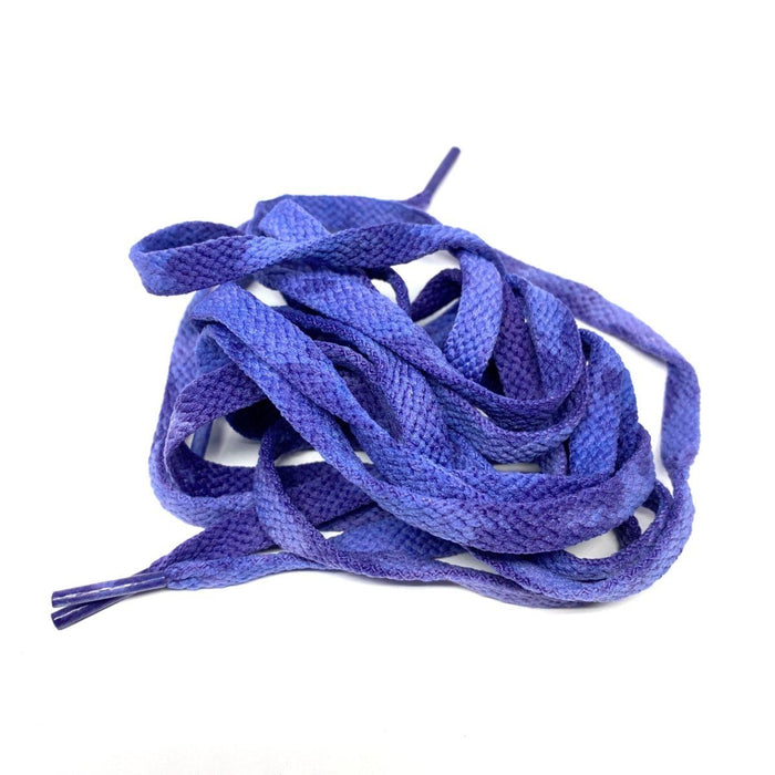 Tie Dye Flat Laces - Vintage Faded Royal Blue 85 For Air Jordan 1