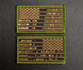 Tiger Stripe US Flag Embroidered Patch Set