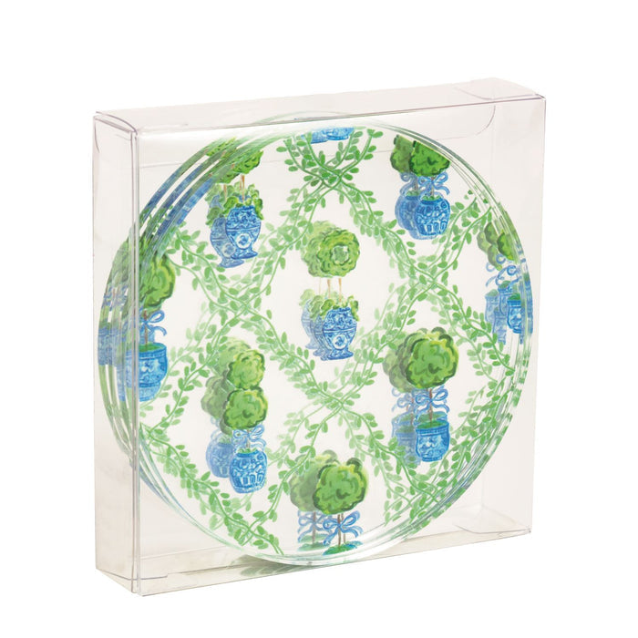 Topiary Pattern Coaster Set
