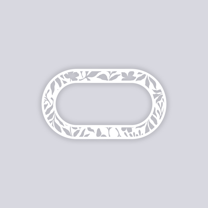 Tropical Paradise Rounded Rectangle Rim Clay Stencil
