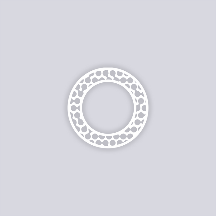Truchet Circle Rim Clay Stencil