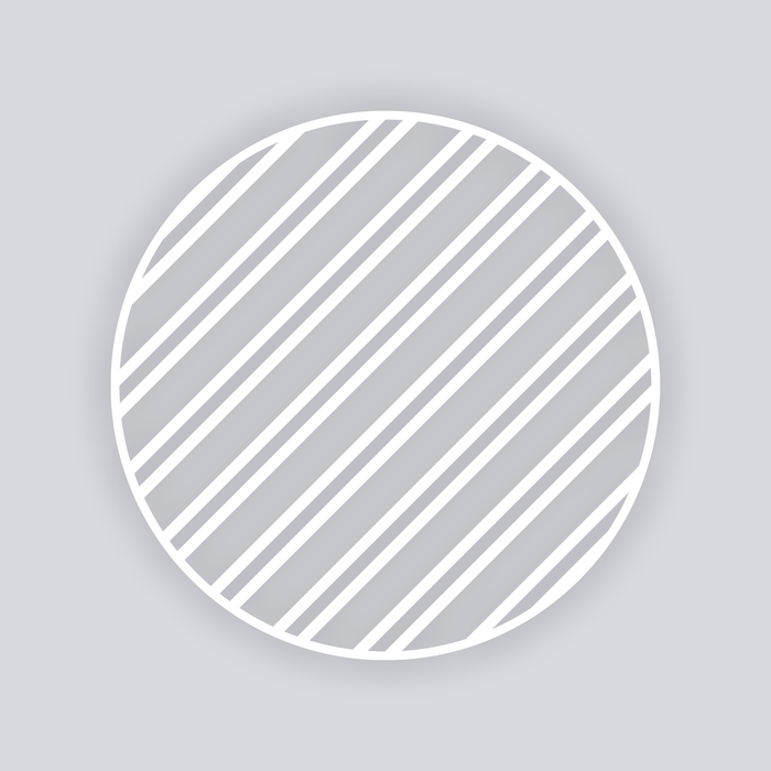 Varied Bias Stripes Circle Clay Stencil