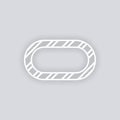 Varied Bias Stripes Rounded Rectangle Rim Clay Stencil