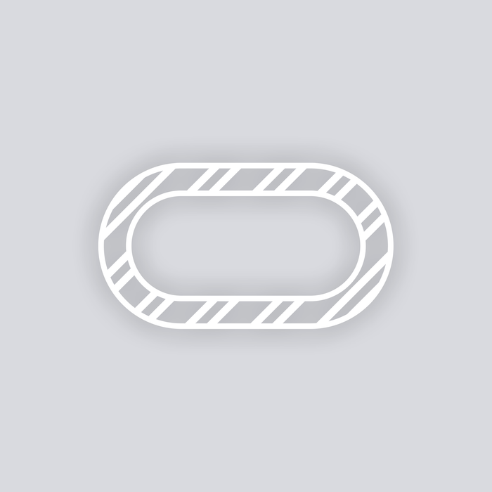 Varied Bias Stripes Rounded Rectangle Rim Clay Stencil