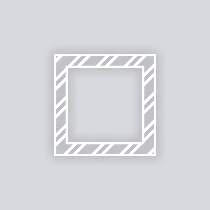 Varied Bias Stripes Square Rim Clay Stencil