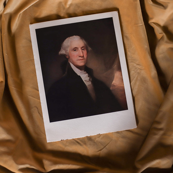 Vintage 1940s Gilbert Stuart "George Washington" Presidential Portrait Art Print Folio