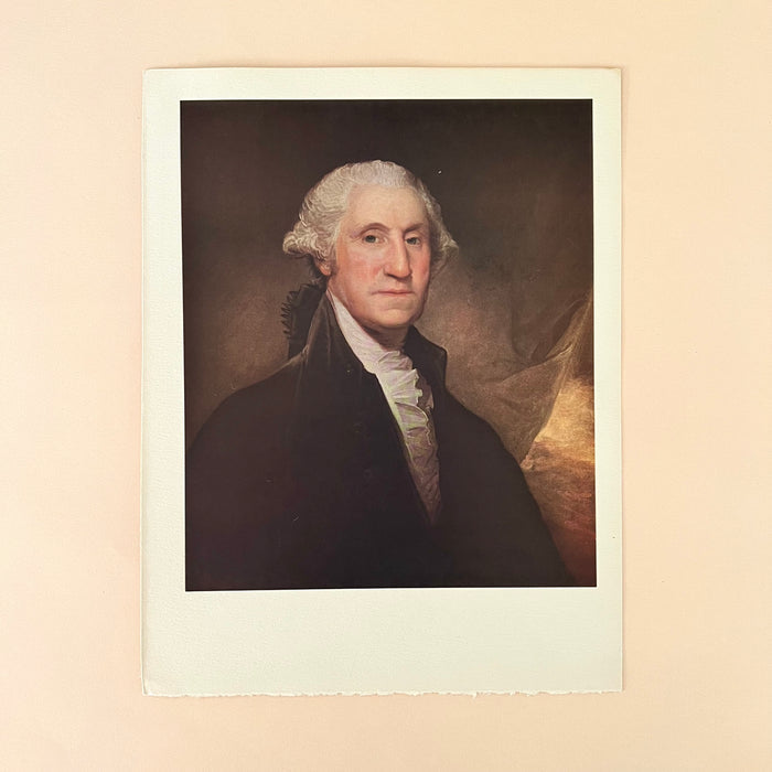 Vintage 1940s Gilbert Stuart "George Washington" Presidential Portrait Art Print Folio