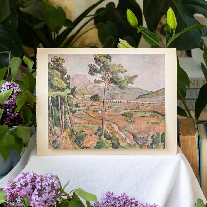 Vintage 1940s Paul Cezanne "Mont Sainte-Victoire" Landscape Art Print Folio