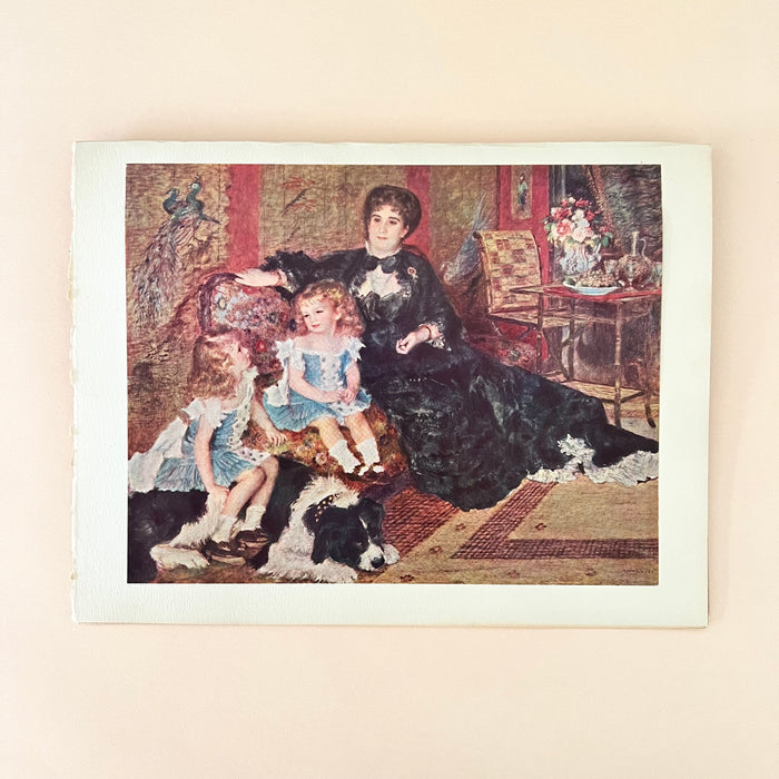 Vintage 1940s Renoir "Mme. Charpentier and Her Children" Art Print Folio