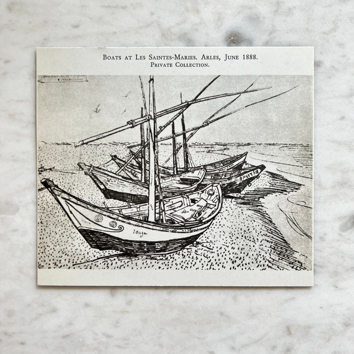 Vintage 1963 Van Gogh "Boats at Les Saintes-Maries" Mini Art Plate