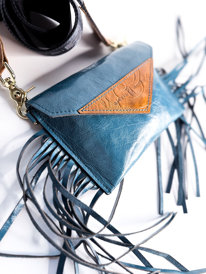 Vintage Cowgirl Collection | Envelope Cellphone Crossbody | Denim