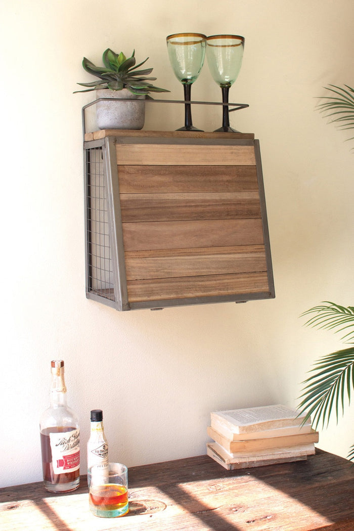 Wall Bar with Fold Down Shelf - Chapin Furniture