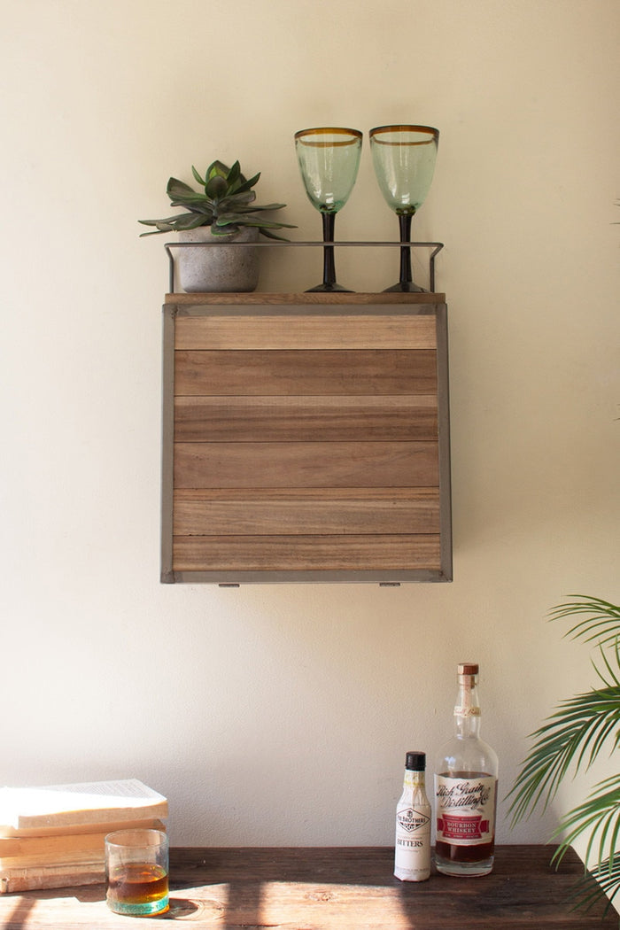 Wall Bar with Fold Down Shelf - Chapin Furniture