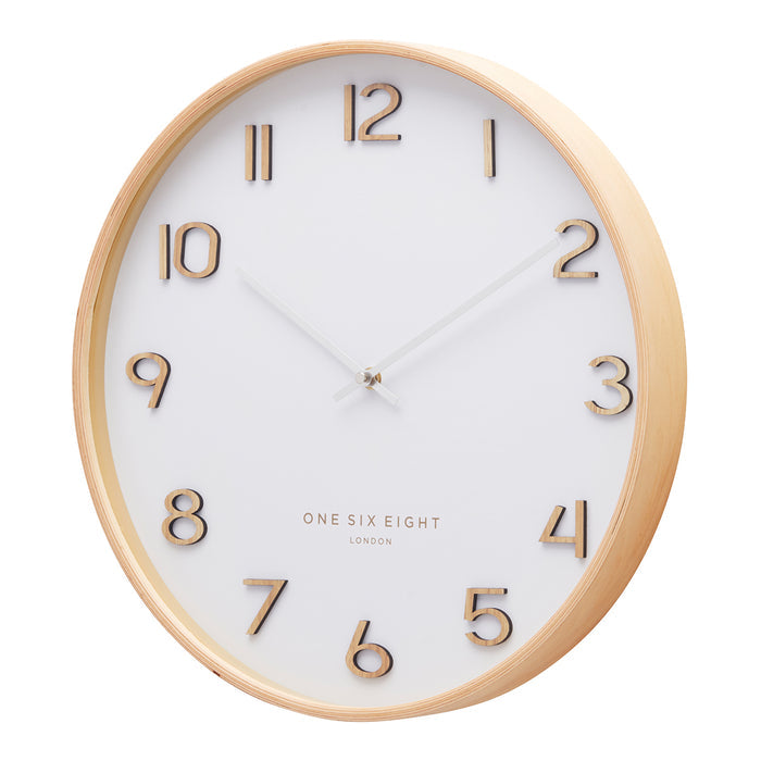 Wallace White Silent Wall Clock - 41cm
