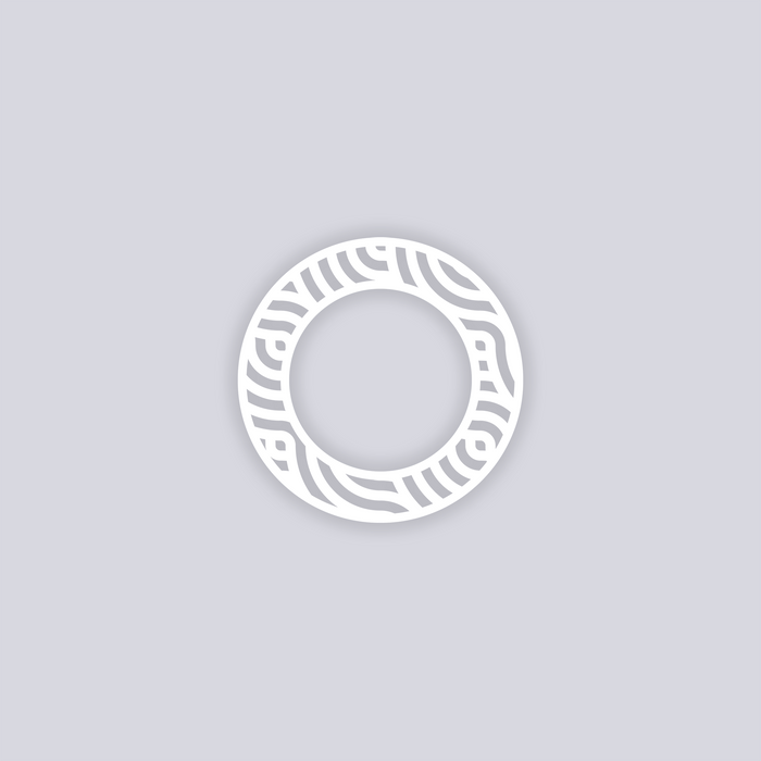 Waves Circle Rim Clay Stencil