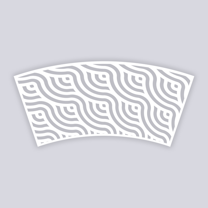 Waves Cups + Cones Clay Stencil