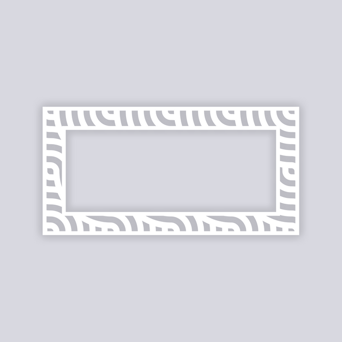 Waves Rectangle Rim Clay Stencil