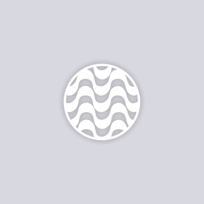 Wavy Lines Circle Clay Stencil