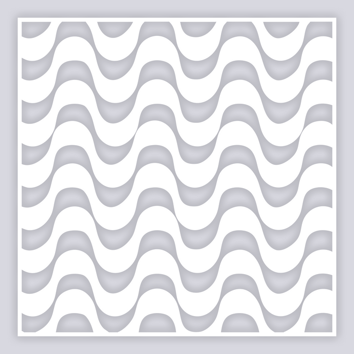Wavy Lines Full Clay Stencil