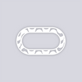 Wavy Lines Rounded Rectangle Rim Clay Stencil