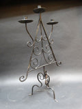 Wrought Iron Triple Candelabra