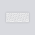 X Marks Rectangle Clay Face Stencil
