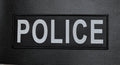 XL Reflective POLICE Patch - Black & Grey